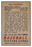 1951 Bowman Baseball #161 Wes Westrum Giants EX-MT 531440