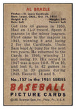 1951 Bowman Baseball #157 Al Brazle Cardinals EX-MT 531442