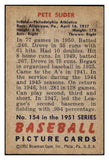 1951 Bowman Baseball #154 Pete Suder A's EX-MT 531445