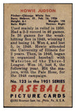 1951 Bowman Baseball #123 Howie Judson White Sox EX-MT 531455