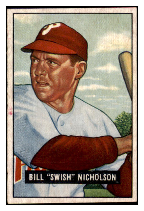 1951 Bowman Baseball #113 Bill Nicholson Phillies EX-MT 531460
