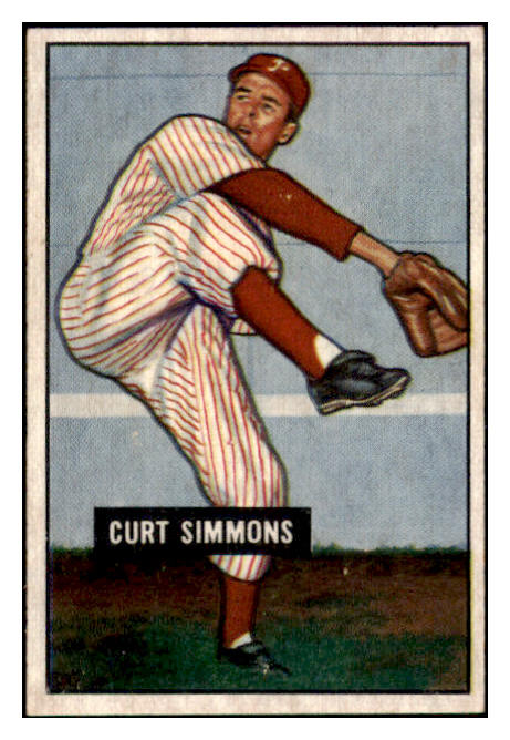 1951 Bowman Baseball #111 Curt Simmons Phillies EX-MT 531461