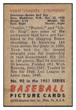 1951 Bowman Baseball #092 Vern Stephens Red Sox EX-MT 531463