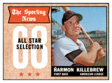 1968 Topps Baseball #361 Harmon Killebrew A.S. Twins EX 531736