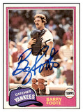 1981 Topps Traded #763 Barry Foote Yankees Signed Autographed 531879