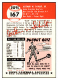 1953 Topps Archives #167 Art Schult Yankees Signed Autographed 531911