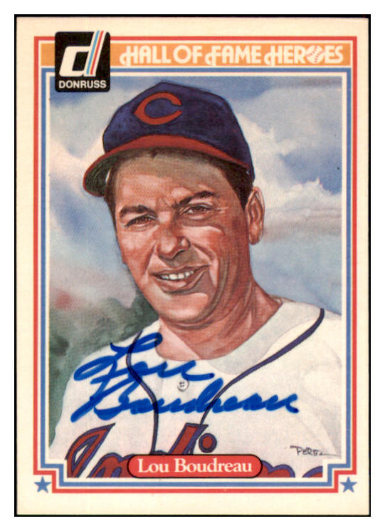 1983 Donruss Heroes #012 Lou Boudreau Indians Signed Autographed 531933