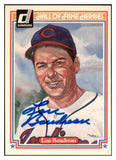 1983 Donruss Heroes #012 Lou Boudreau Indians Signed Autographed 531933
