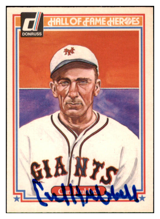 1983 Donruss Heroes #033 Carl Hubbell Giants Signed Autographed 531955