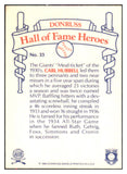 1983 Donruss Heroes #033 Carl Hubbell Giants Signed Autographed 531955