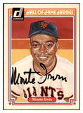 1983 Donruss Heroes #015 Monte Irvin Giants Signed Autographed 531956