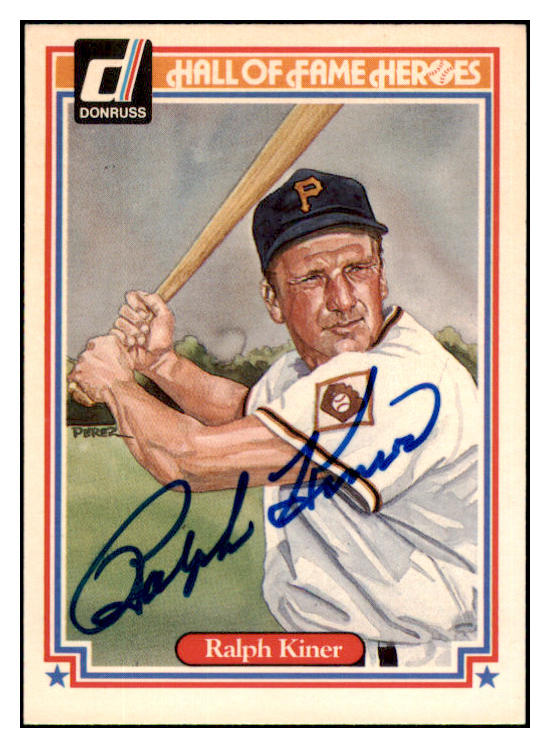 1983 Donruss Heroes #038 Ralph Kiner Pirates Signed Autographed 531965