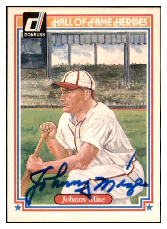 1983 Donruss Heroes #010 Johnny Mize Cardinals Signed Autographed 531988