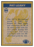 1982 Topps #174 Pat Leahy IA Jets Signed Autographed 532041