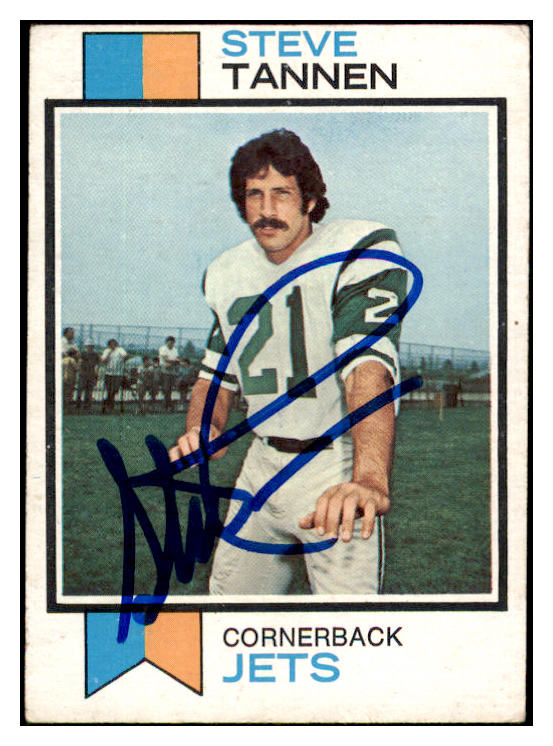 1973 Topps #054 Steve Tannen Jets Signed Autographed 532043