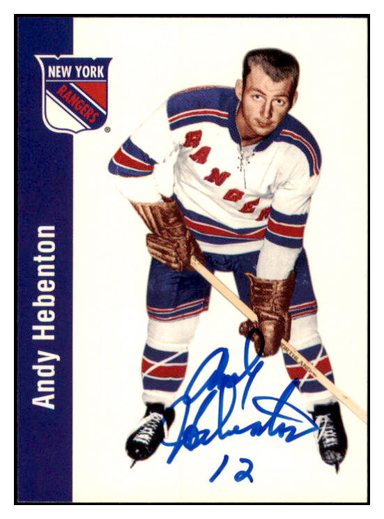 1956 Parkhurst Reprint #097 Andy Hebenton Rangers Signed Autographed 532048