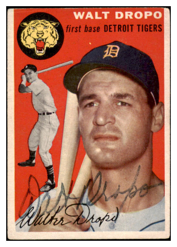 1954 Topps #018 Walt Dropo Tigers Signed Autographed 532079