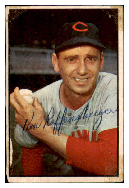 1953 Bowman #106 Ken Raffensberger Reds Signed Autographed 532109
