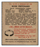 1948 Bowman Football #034 Bosh Pritchard Eagles VG 532289