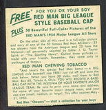 1954 Red Man #012NL Curt Simmons Phillies VG-EX No Tab 532341