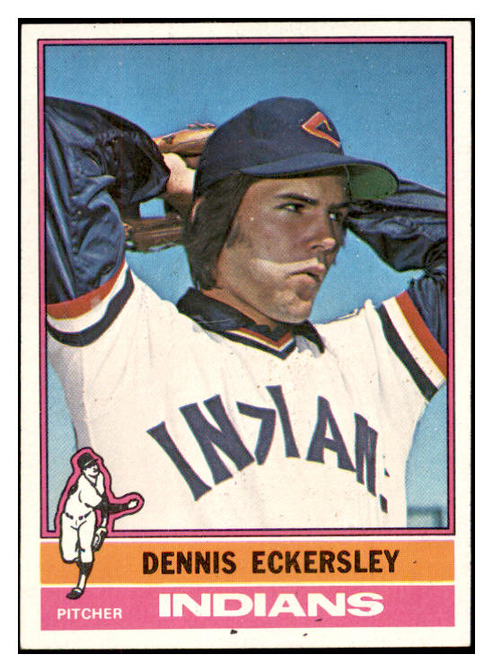 1976 Topps Baseball #098 Dennis Eckersley Indians EX-MT 532429
