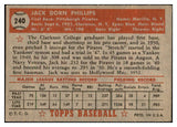 1952 Topps Baseball #240 Jack Phillips Pirates VG-EX 532716