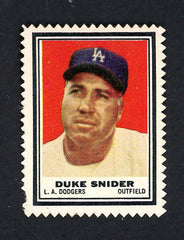 1962 Topps Baseball Stamps Duke Snider Dodgers EX-MT/NR-MT 533859