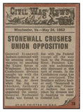 1962 Topps Civil War News #019 Stonewall Jackson NR-MT 533871