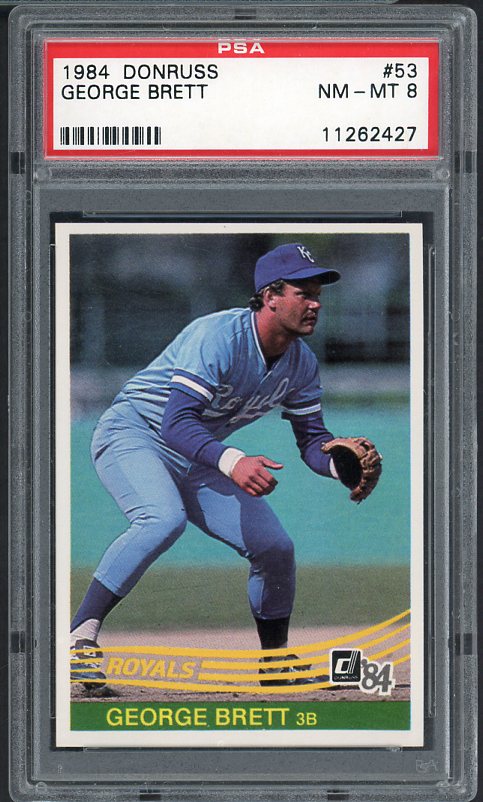1984 Donruss #053 George Brett Royals PSA 8 NM/MT 533944