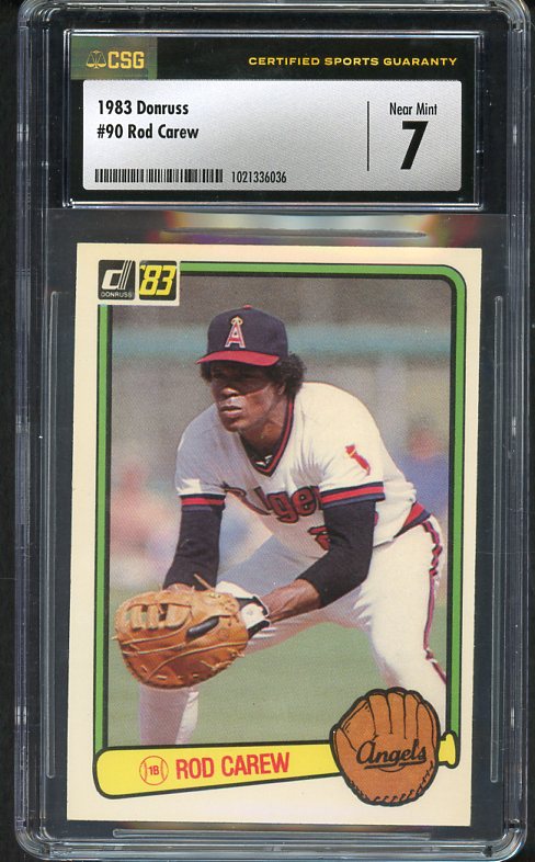 1983 Donruss #090 Rod Carew Angels CSG 7 NM 533977