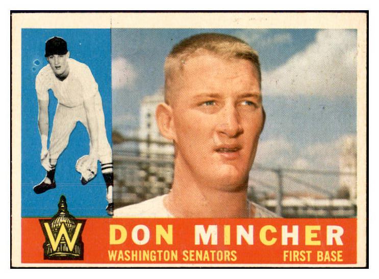 1960 Topps Baseball #548 Don Mincher Senators VG-EX 534306