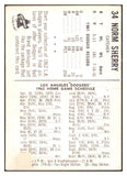 1962 Bell Brand #034 Norm Sherry Dodgers PR-FR 534367