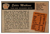 1955 Bowman Baseball #103 Eddie Mathews Braves EX-MT 534373