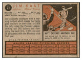 1962 Topps Baseball #021 Jim Kaat Twins EX 534434