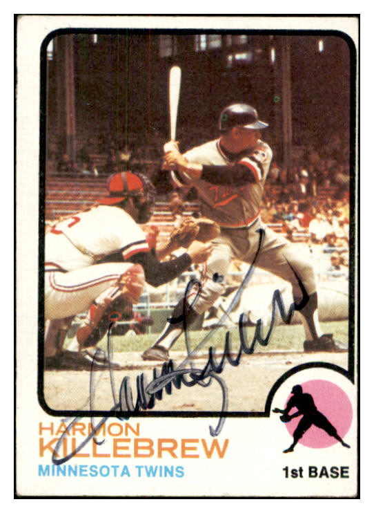 1973 Topps #170 Harmon Killebrew Twins Signed Autographed 534493
