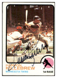 1973 Topps #170 Harmon Killebrew Twins Signed Autographed 534493