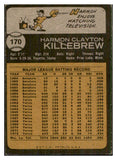 1973 Topps #170 Harmon Killebrew Twins Signed Autographed 534493