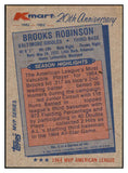 1982 Kmart #005 Brooks Robinson Orioles Signed Autographed 534497