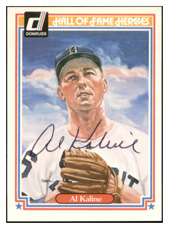 1982 Donruss Heroes #018 Al Kaline Tigers Signed Autographed 534500