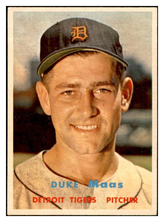 1957 Topps Baseball #405 Duke Maas Tigers EX-MT 534933
