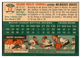 1954 Topps Baseball #012 Del Crandall Braves EX-MT 534965