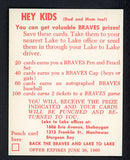 1960 Lake To Lake Del Crandall Braves NR-MT 536628
