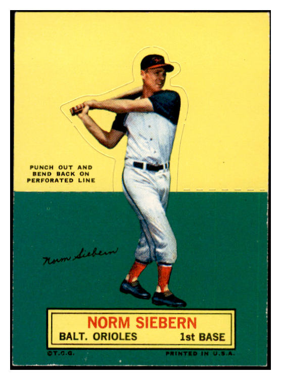 1964 Topps Baseball Stand Ups Norm Siebern Orioles EX-MT 536854