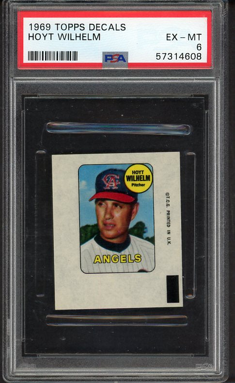 1969 Topps Baseball Decals Hoyt Wilhelm Angels PSA 6 EX-MT 536973