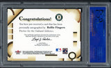 2001 Fleer Greats Rollie Fingers A's PSA 8 NM/MT Signed 537004