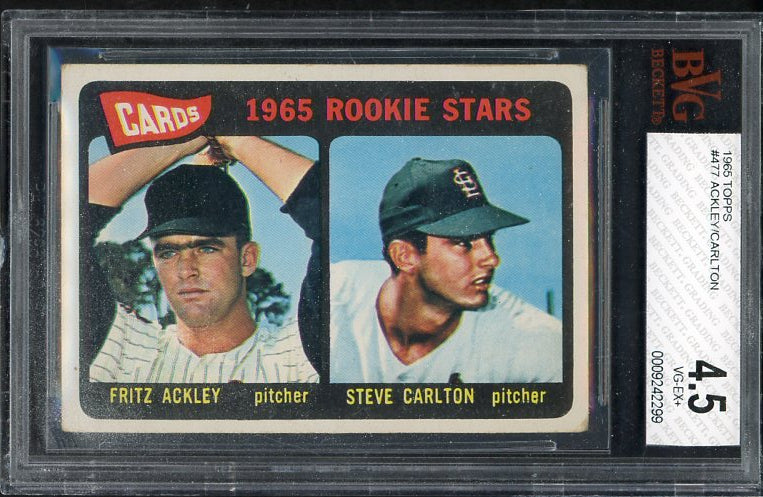 1965 Topps Baseball #477 Steve Carlton Cardinals BVG 4.5 VG-EX+ 537048