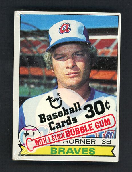 1979 Topps Baseball Cello Unopened Pack Bob Horner Top 537155