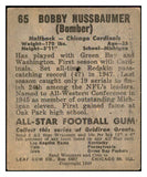 1949 Leaf Football #065 Bobby Nussbaumer Cardinals EX 537349