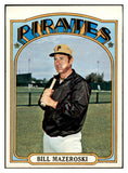 1972 Topps Baseball #760 Bill Mazeroski Pirates EX-MT 537453