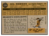 1960 Topps Baseball #295 Gil Hodges Dodgers EX-MT 537693